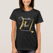 Wedding Monogram Design with Names and Date T-shirt (Voorkant)