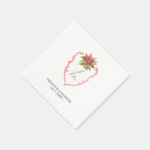Wedding Monogram Napkins Poinsettia Servet (Hoek)
