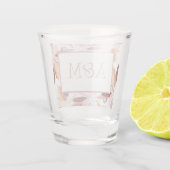 Wedding/Monogrammed Spring Style Modern Floral Shot Glas (Achterkant)