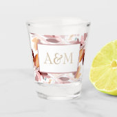 Wedding/Monogrammed Spring Style Modern Floral Shot Glas (Voorkant)