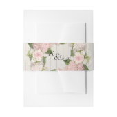 Wedding Monogrammed Wooden Rustic Country Floral Uitnodigingen Wikkel (Voorkant Voorbeeld)