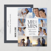 Wedding Montage Wedding Aankondiging - Wit (Voorkant / Achterkant)