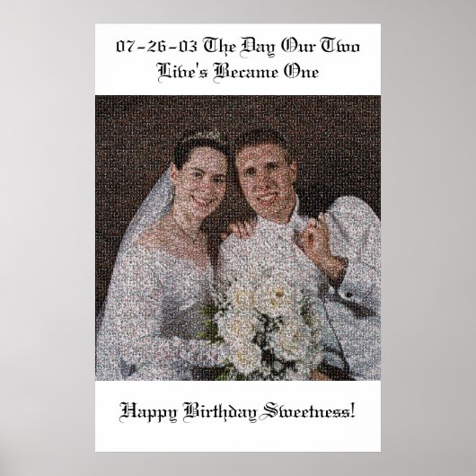 Wedding Mosaic Poster (Voorkant)