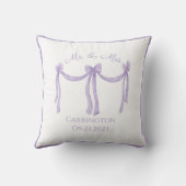 Wedding Mr. en mevrouw Keepomwille Name Paars Eleg Kussen (Achterkant)