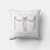 Wedding Mr. en mevrouw Keepomwille Name Paars Eleg Kussen (Achterkant)