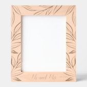 Wedding Mr en Mrs Botanical Personalized Pas getro Gegraveerde Lijstjes (Voorkant)