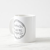 Wedding Mr en Mrs Couple Monogrammed Names Koffiemok (Voorkant links)