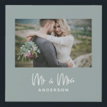 Wedding Mr en Mrs. Fotocadeau Imitatie Canvas Print<br><div class="desc">Mr en Mrs trouwfoto gunt cadeau.</div>