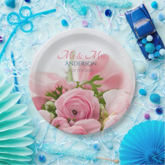 Wedding Mr & Mrs., achternaam, Datum uw foto Papieren Bordje (Feest)