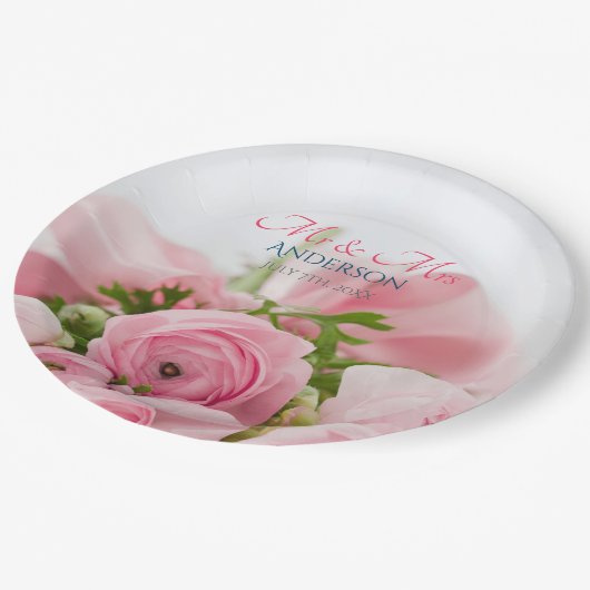 Wedding Mr & Mrs., achternaam, Datum uw foto Papieren Bordje (Gekanteld)