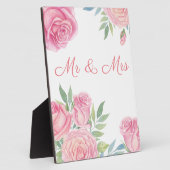 Wedding Mr & Mrs Reception Table Plaque Fotoplaat (Zijkant)