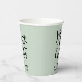 Wedding Mr. Mrs. Sage Green Papieren Bekers (Rechts)