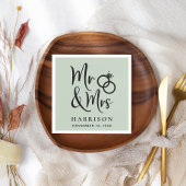Wedding Mr. Mrs. Sage Green Servet
