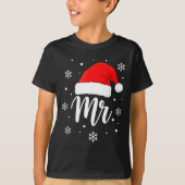 Wedding Mr. Santa Hat, Mr. Christmas Snowflakes Fo T-shirt (Voorkant)