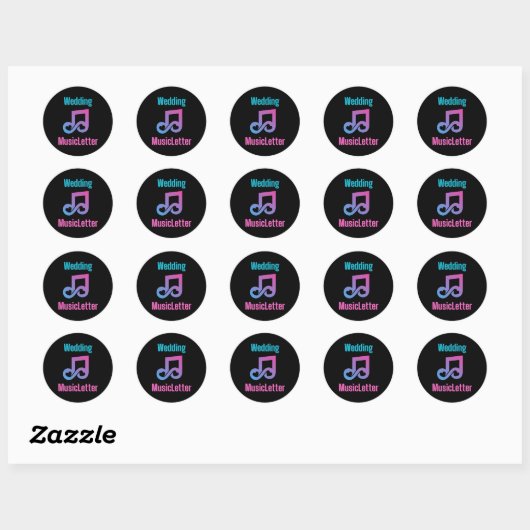Wedding MusicLetter Logo Sticker (Vel)