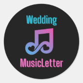 Wedding MusicLetter Logo Sticker (Voorkant)