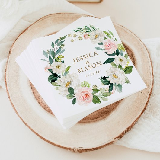 Wedding Napkin Blush Cocktail Napkin Servet