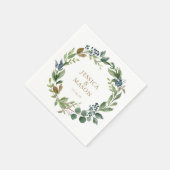 Wedding Napkin Greenery Cocktail Napkin Servet (Hoek)