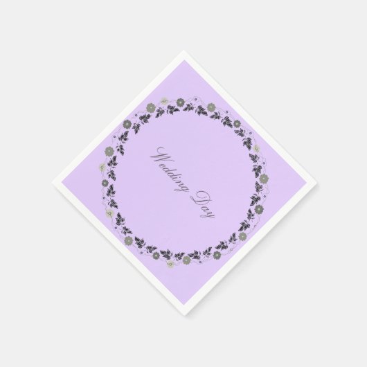 Wedding Napkins Lavendar Servetten (Hoek)
