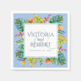 Wedding Napkins | Tropische Waterverf Floral Servet