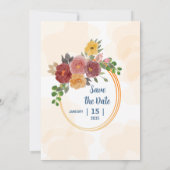 Wedding Natural Invitation Kaart Vector Sjabloon (Achterkant)