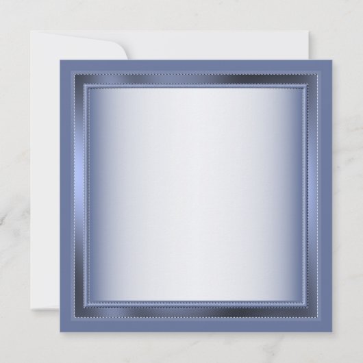 Wedding Navy Blue Floral Silver Rehearsal Dinner Kaart (Achterkant)