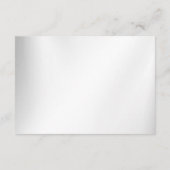 Wedding Navy Blue White Golden Floral Silver Informatiekaartje (Achterkant)