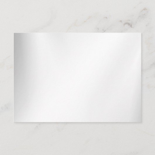 Wedding Navy Blue White Golden Floral Silver Informatiekaartje (Achterkant)