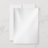 Wedding Navy Blue White Golden Floral Silver RSVP Kaartje (Achterkant)