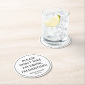 Wedding neem mijn Drink niet. Ronde Kartonnen Onderzetter (Insitu)