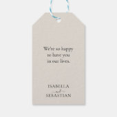 Wedding Neutral Cream Lavender Touch Cadeaulabel (Achterkant)