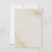 Wedding Neutral Cream Signature Emerald Green Rose RSVP Kaartje (Achterkant)