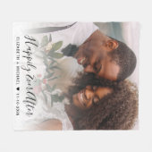 Wedding Newlyweds Foto Fleece Deken (Voorkant (Horizontaal))
