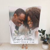 Wedding Newlyweds Foto Fleece Deken
