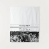 Wedding Newspaper Fun Photo Table Runner Sign Wandkleed (Voorkant)