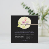 Wedding Night Owls Cute Illustration Invite Kaart (Staand voorkant)