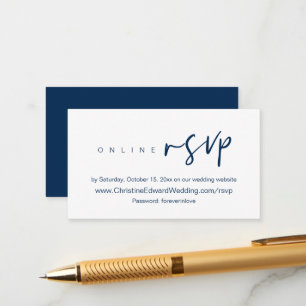 Wedding nodigt online RSVP uit, website-gesloten k Informatiekaartje