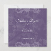 Wedding nodigt Opslaan Antiek datum Roos zilver p Save The Date (Voorkant)