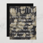 Wedding nodigt visitekaartjes voor Gold N Black ui (Voorkant / Achterkant)