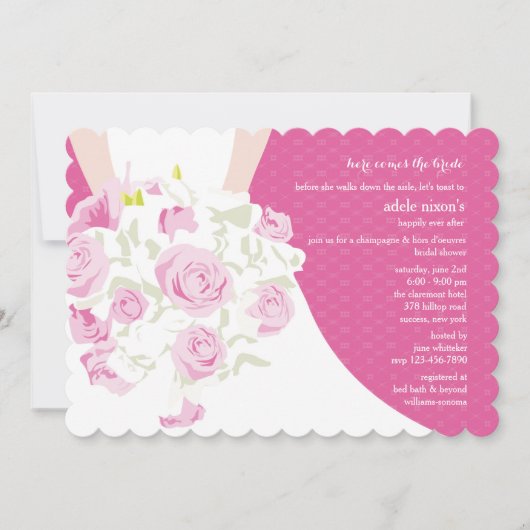 Wedding Nosegay Bruids Douche Uitnodiging (Voorkant)