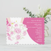 Wedding Nosegay Bruids Douche Uitnodiging (Staand voorkant)