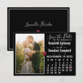 Wedding November 2022 Agenda Foto zwart Save The Date (Voorkant / Achterkant)