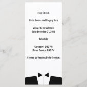 Wedding of formele Event Menu Rackcard (Achterkant)