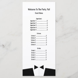 Wedding of formele Event Menu Rackcard