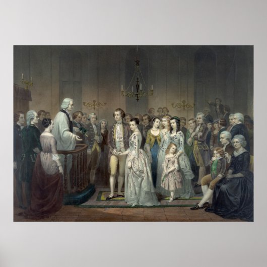 "Wedding of George Washington" print/poster Poster (Voorkant)