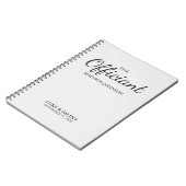 Wedding Officiant Ceremony Personalized Elegant Notitieboek (Linkerzijde)