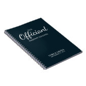 Wedding Officiant Ceremony Personalized Elegant Notitieboek (Rechterzijde)