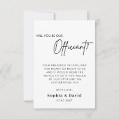 Wedding Officiant Proposal Wil Je Trouwen Met Een  Kaart (Voorkant)