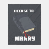 Wedding Officier Vergunning aan Marry Fleece Deken (Voorkant)