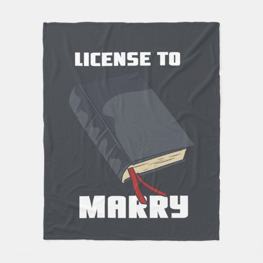 Wedding Officier Vergunning aan Marry Fleece Deken (Voorkant)